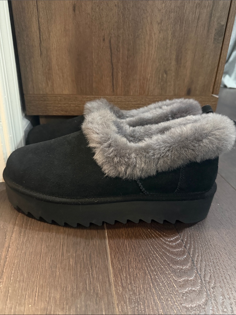 UGG Cozy Lined Slip-On Moccasin - Black